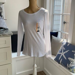 Plain white long sleeve shirt